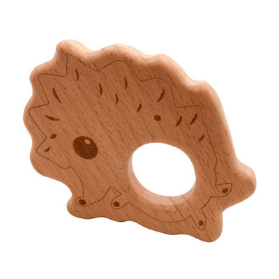 Brinquedo de madeira ISO9001 Teether animal de madeira sair os dentes do pendente da colar