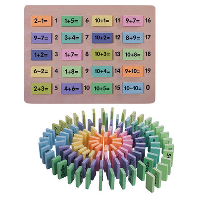 Blocos de madeira da matemática de Montessori dos blocos do dominó da matemática 4.5cm