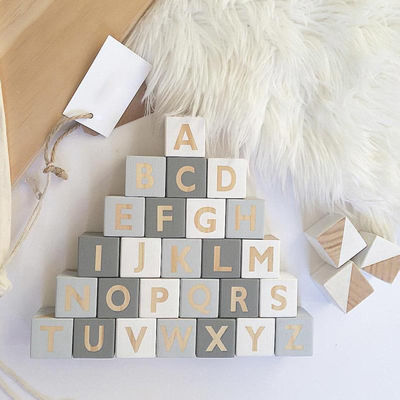 Mini blocos 10pcs de madeira inacabados para os ofícios retangulares