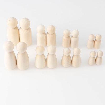 Pintura de madeira do ofício 100Pcs Peg Dolls Blank ISO9001