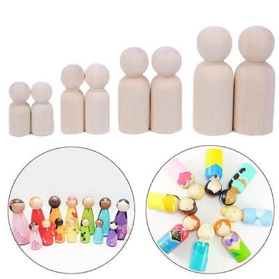 Pintura de madeira do ofício 100Pcs Peg Dolls Blank ISO9001