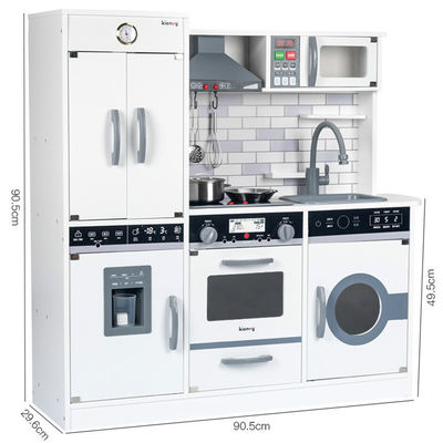 A cozinha diminuta de madeira do grande refrigerador de 82.5cm ajustou o preto branco do fogão