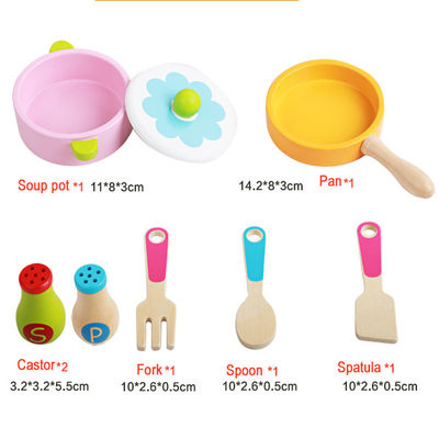 Cozinhar a cozinha diminuta de madeira de 3cm Cosplay ajustou Mini Wooden Kitchen Toy