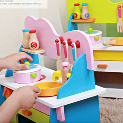 Cozinhar a cozinha diminuta de madeira de 3cm Cosplay ajustou Mini Wooden Kitchen Toy