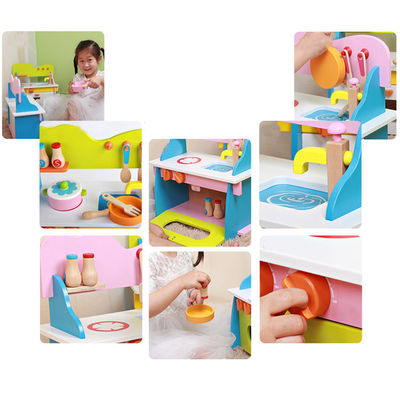 Cozinhar a cozinha diminuta de madeira de 3cm Cosplay ajustou Mini Wooden Kitchen Toy