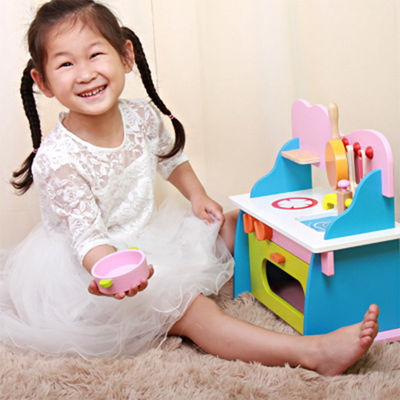 Cozinhar a cozinha diminuta de madeira de 3cm Cosplay ajustou Mini Wooden Kitchen Toy
