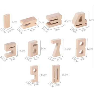 O número de madeira de Jenga do equilíbrio obstrui blocos de apartamentos de madeira enormes dos brinquedos 16cm