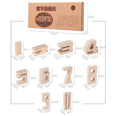 O número de madeira de Jenga do equilíbrio obstrui blocos de apartamentos de madeira enormes dos brinquedos 16cm