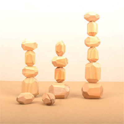 do bebê de madeira dos brinquedos dos blocos de 5cm 36pcs Digitas blocos de empilhamento geométricos