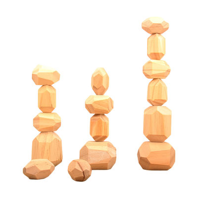 do bebê de madeira dos brinquedos dos blocos de 5cm 36pcs Digitas blocos de empilhamento geométricos