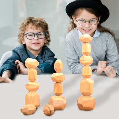 do bebê de madeira dos brinquedos dos blocos de 5cm 36pcs Digitas blocos de empilhamento geométricos
