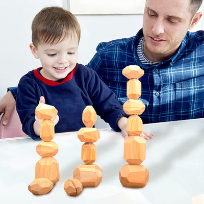 do bebê de madeira dos brinquedos dos blocos de 5cm 36pcs Digitas blocos de empilhamento geométricos
