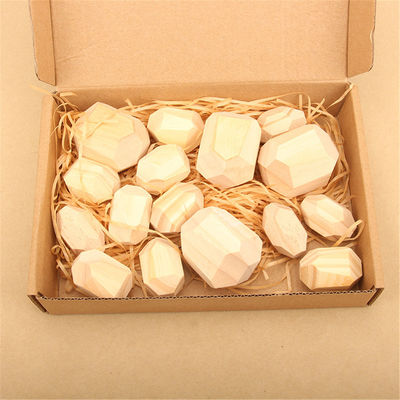 do bebê de madeira dos brinquedos dos blocos de 5cm 36pcs Digitas blocos de empilhamento geométricos