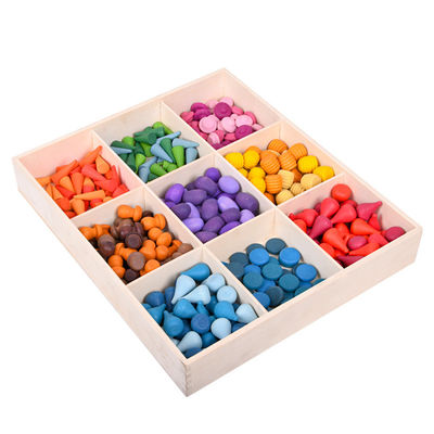 Blocos de apartamentos de madeira naturais de Montessori 2.5cm para crianças