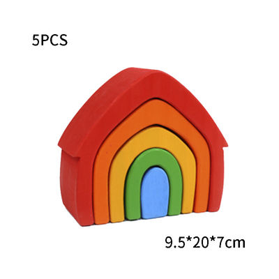 DIY montou brinquedos de madeira Montessori que dos blocos de 11.5cm o bloco ajustou o equilíbrio empilhado