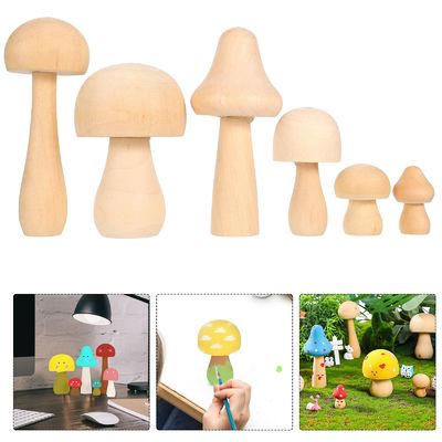 O cogumelo de madeira inacabado natural do Peg 3cm brinca 2,55 em grafittis das crianças