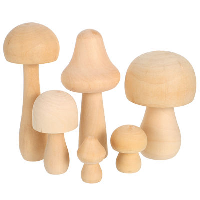O cogumelo de madeira inacabado natural do Peg 3cm brinca 2,55 em grafittis das crianças