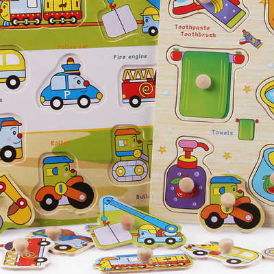 Brinquedos educacionais de madeira animais 15cm de madeira unisex dos enigmas de serra de vaivém