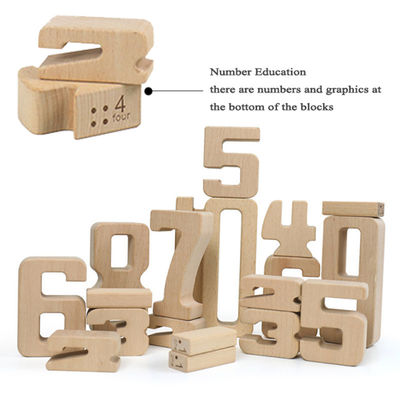 Blocos de apartamentos de madeira Toy Number Montessori dos jogos de Jenga
