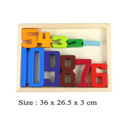 Blocos de apartamentos de madeira Toy Number Montessori dos jogos de Jenga
