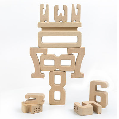 Blocos de apartamentos de madeira Toy Number Montessori dos jogos de Jenga