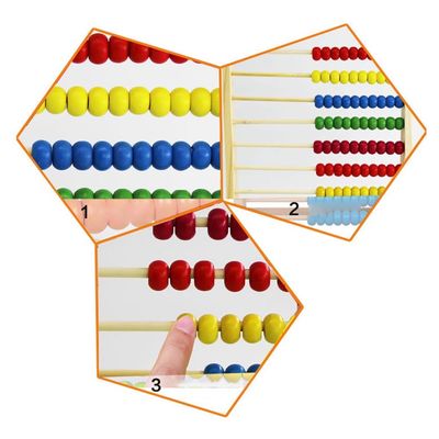 Calcule a matemática de madeira Toy Counting Beads Toy Abacus de 26Cm educacional