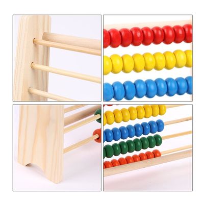Calcule a matemática de madeira Toy Counting Beads Toy Abacus de 26Cm educacional