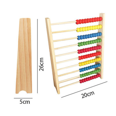 Calcule a matemática de madeira Toy Counting Beads Toy Abacus de 26Cm educacional