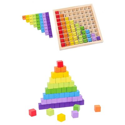 Montessori 0.59in matemática de madeira Toy Table Abacus Counting Toy de 99 números