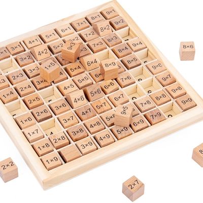 Montessori 0.59in matemática de madeira Toy Table Abacus Counting Toy de 99 números