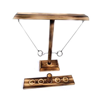 Engancha ofícios de madeira de madeira de 28cm Ring Toss Game Throwing Paintable