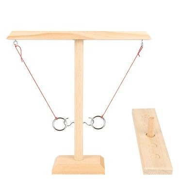 Engancha ofícios de madeira de madeira de 28cm Ring Toss Game Throwing Paintable