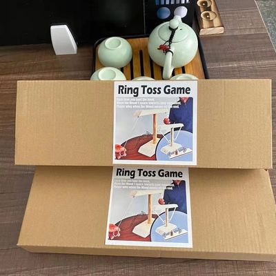Engancha ofícios de madeira de madeira de 28cm Ring Toss Game Throwing Paintable