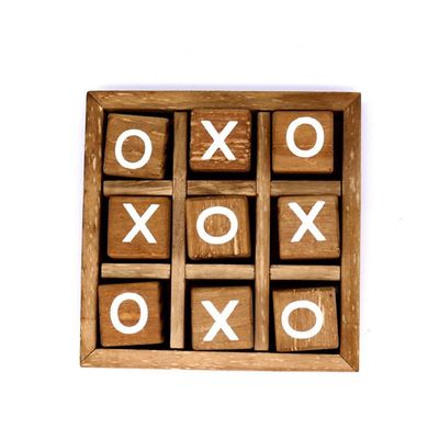 Jogo de madeira da interação educacional XO da criança do pai