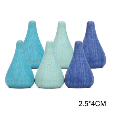 brinquedos de madeira educacionais de Montessori do empilhador do arco-íris 6pcs