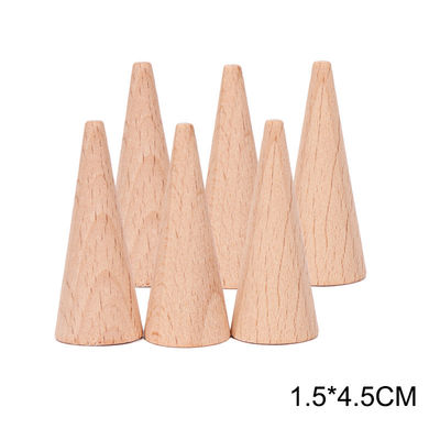 brinquedos de madeira educacionais de Montessori do empilhador do arco-íris 6pcs