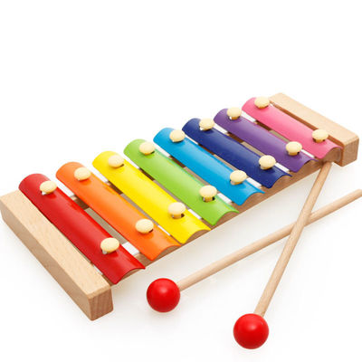 Piano de 8 notas e xilofone Toy With Wooden Frame