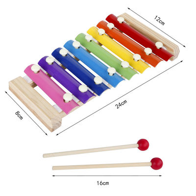 Piano de 8 notas e xilofone Toy With Wooden Frame
