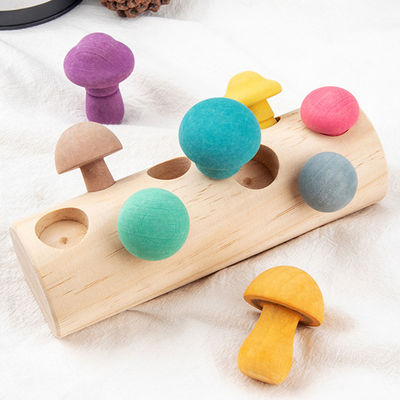 Jogo de madeira da colheita do cogumelo da forma desenvolvente educacional