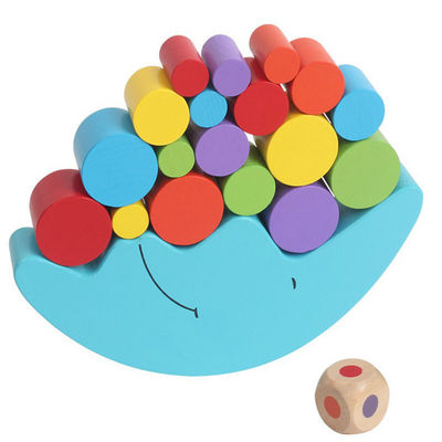 Jogo de madeira do equilíbrio da lua de Montessori para a aprendizagem adiantada