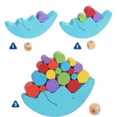 Jogo de madeira do equilíbrio da lua de Montessori para a aprendizagem adiantada