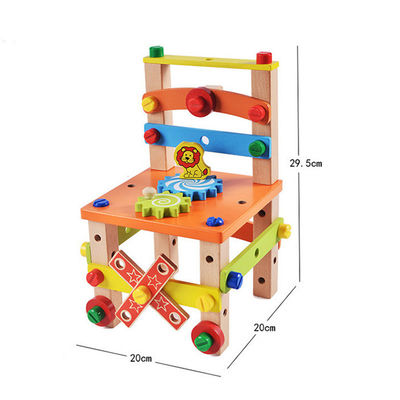 Cadeira de madeira Toy With Water Based Painted das crianças de Montessori