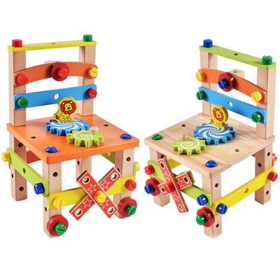 Cadeira de madeira Toy With Water Based Painted das crianças de Montessori