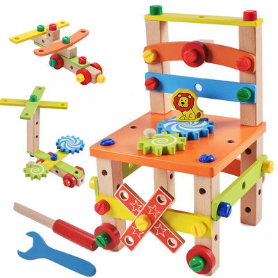 Cadeira de madeira Toy With Water Based Painted das crianças de Montessori