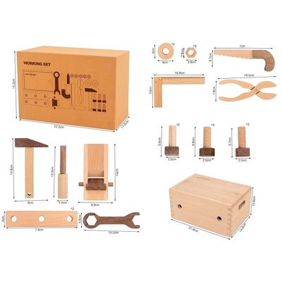 Conjunto de ferramentas multifuncional de madeira do reparo de Montessori para meninos