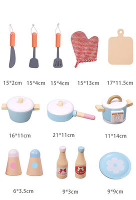 A educação adiantada das crianças unisex de madeira finge brinquedos da cozinha