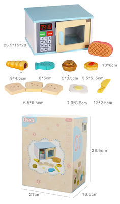 A educação adiantada das crianças unisex de madeira finge brinquedos da cozinha