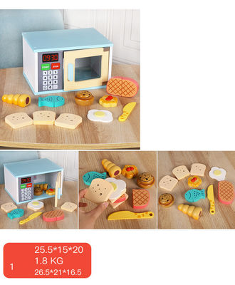 A educação adiantada das crianças unisex de madeira finge brinquedos da cozinha