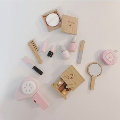 O Montessori portátil Toy Set cosmético de madeira das crianças ISO9001