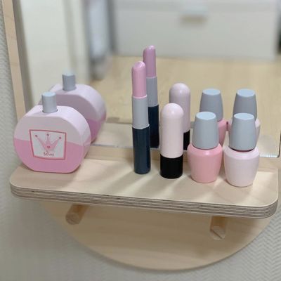 O Montessori portátil Toy Set cosmético de madeira das crianças ISO9001